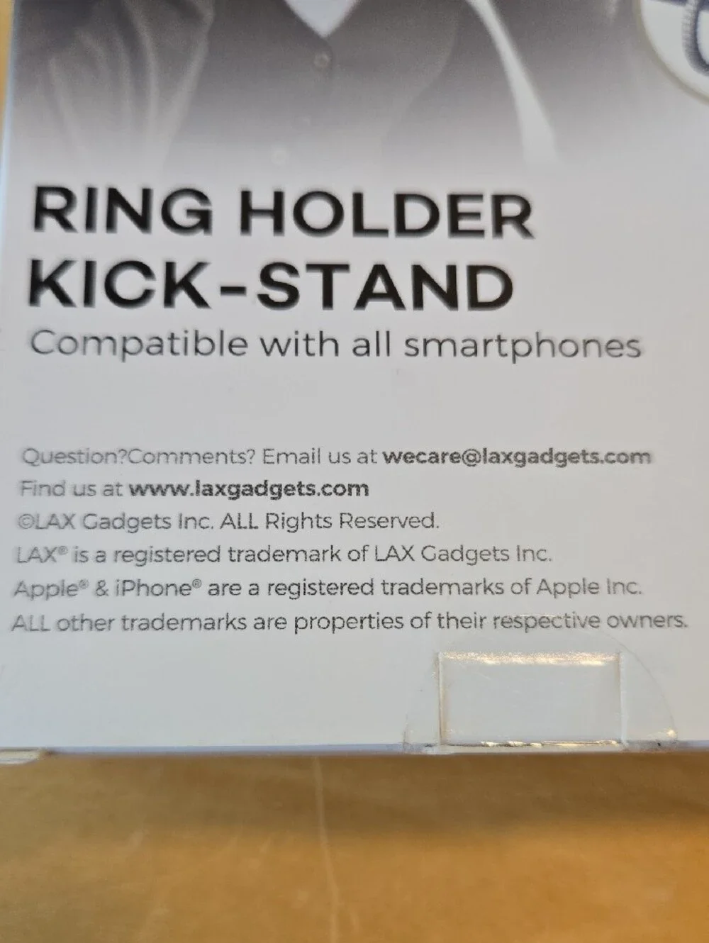 Silver Glitter Ring Holder Kick-Stand for Smartphones